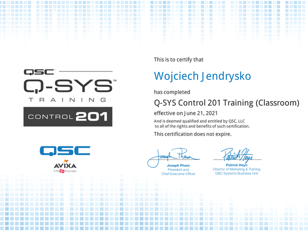 Q-SYS Control 201