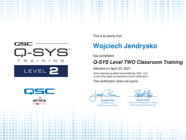 Q-SYS Level 2 (Audio)