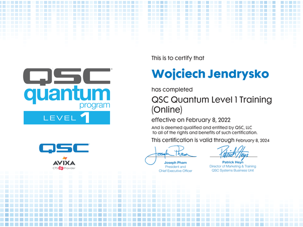 Q-SYS Quantum Level 1