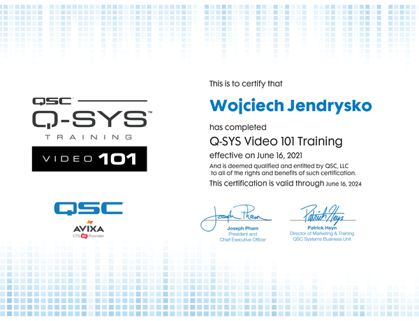 Q-SYS Video 101