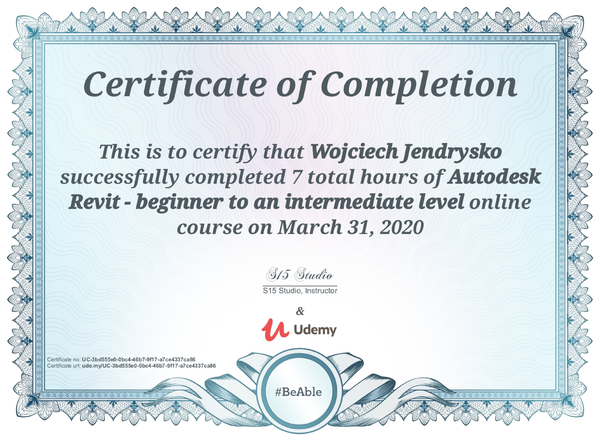 Revit (Udemy: Beginner to Intermediate)