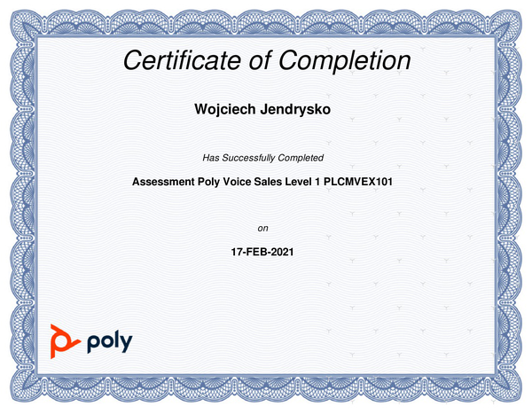 Voice Sales Level 1 (PLCMVEX101)